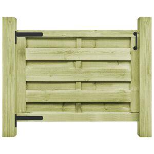 vidaXL Градинска порта, импрегниран бор, 100x75 см, зелена импрегнация