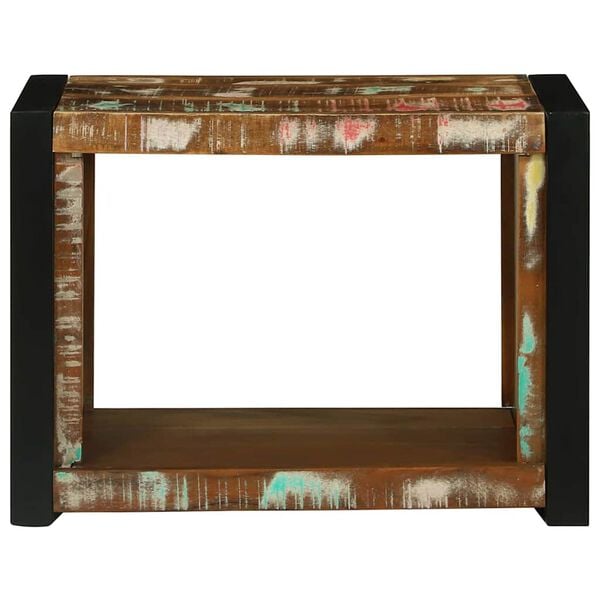 vidaXL Стенен куб Кафяво 55 x 35 x 40 см Солидно възстановено дърво