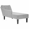 vidaXL Шезлонг с десен подлакътник Cloud Grey Fabric