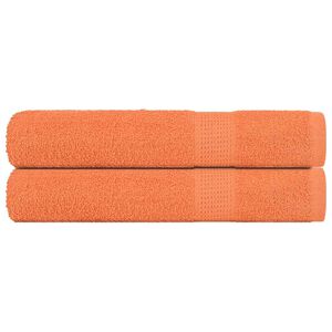 vidaXL Кърпи за сауна FROGN 2 бр. оранжеви 80x200 см 360 г/м&sup2;