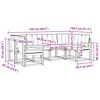 vidaXL Комплект дивани за открито 6 pcs Натурален и Крема