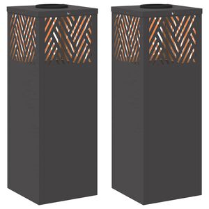 vidaXL Соларна LED светлина за пътека 2 бр. Топло бяло 18 x 18 x 50 см