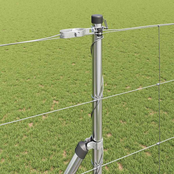 vidaXL Стълб за ограда. Галванизирана 25 x 1,5 m Стомана