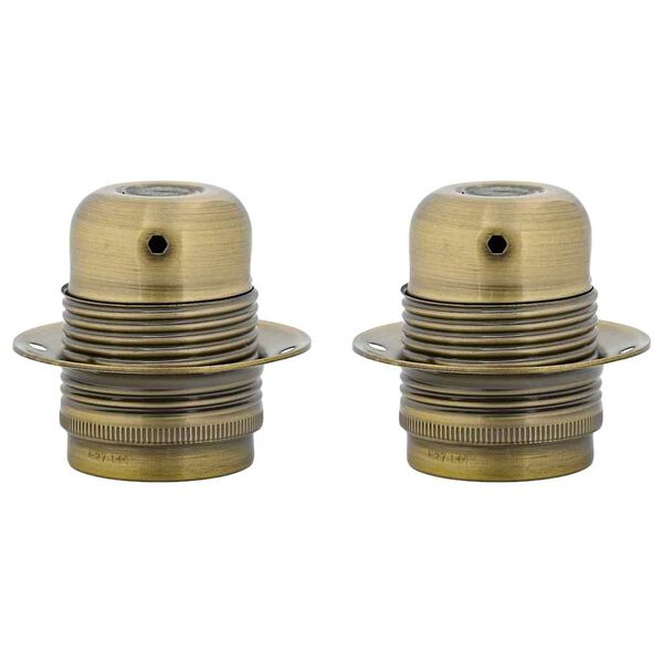 vidaXL Лампи 2 бр. бронз E27