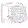 vidaXL Нощен шкаф 2 pcs Бяло 40 x 33,5 x 46 см Солидно мангово дърво