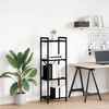 vidaXL Рафт за книги Черния дъб 40 x 30 x 85 см Инженерно дърво