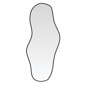 vidaXL Стенно огледало черно 60x25 см