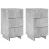 vidaXL Нощен шкаф 2 pcs Бетонно сиво 33,5 x 34,5 x 60 см