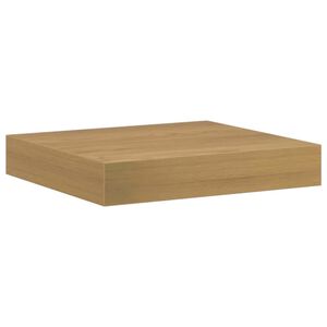 vidaXL Стенен рафт Монтиране на стена Кафяво 23 x 23,5 x 3,8 cm
