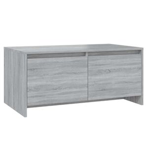 vidaXL Кафе маса, сив сонома, 90x50x41,5 см, инженерно дърво