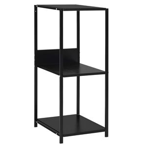 vidaXL Малка етажерка за книги черна 33,5x39,6x79,7 см инженерно дърво