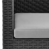 vidaXL Градински столове с възглавници, 2 бр, PP ратан, антрацит