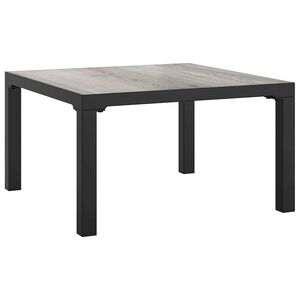 vidaXL Градинска маса за кафе сива 55x55x31 cм DPC и стомана