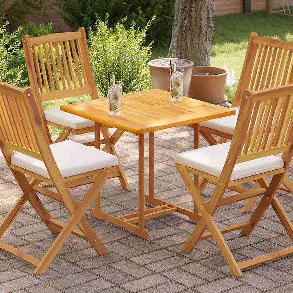 vidaXL Плот за маса, тиково дърво масив, 70x70x2,5 см