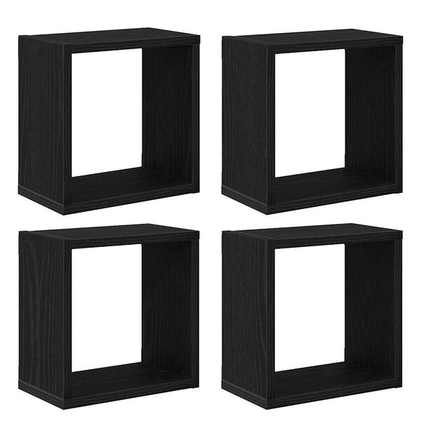 vidaXL Стени за рафтове с рафт Черния дъб Инженерно дърво