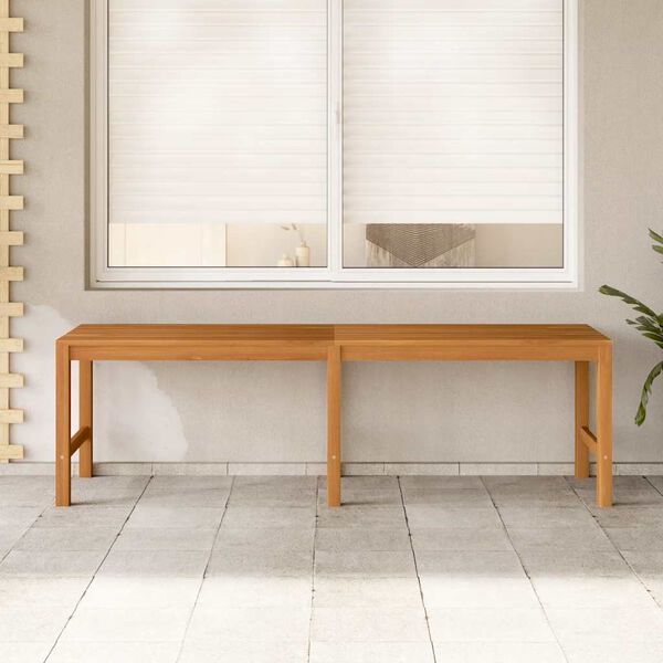 vidaXL Градинска пейка, 150 см, тиково дърво масив