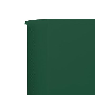 vidaXL Параван против вятър от 5 панела, текстил, 600x80 см, зелен