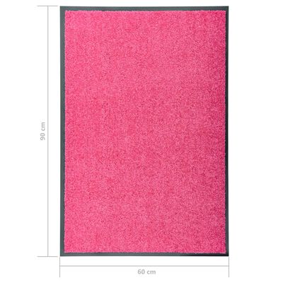 vidaXL Перима изтривалка, розова, 60x90 см