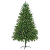 vidaXL Коледно дърво с 300 LED светодиода с поставка Зелен 180 cm ПЕ