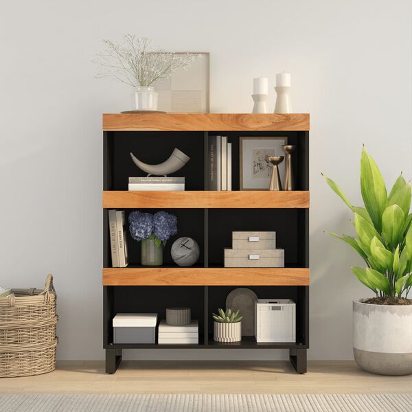 vidaXL Страничен шкаф 85x33x107 см масивна акация