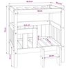 vidaXL Кучешко легло, бяло, 65,5x50,5x70 см, борова дървесина масив