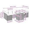 vidaXL Градински Софа Комплект с възглавница 8 pcs Бежово полиратан
