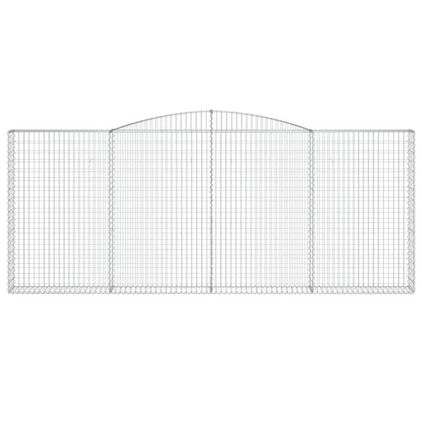 vidaXL Габионни кошници арка 7 бр 400x30x160/180 см поцинковано желязо