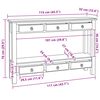 vidaXL Конзолна маса с чекмедже Естествен 115 x 32 x 76 см