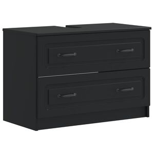 vidaXL Шкаф за мивка в баня UTRECHT Черно 82 x 41 x 56 см