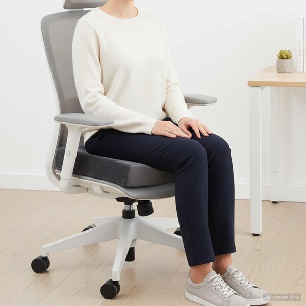 vidaXL Възглавница за сядане Сив 40 x 40 x 10 см PU пяна