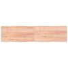 vidaXL Плот за маса светлокафяв 200x50x(2-4) см обработен масивен дъб