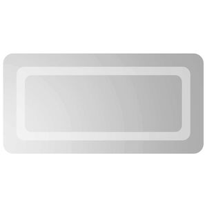 vidaXL LED огледало за баня Прозрачен 60 x 30 cm закалено стъкло