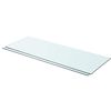 vidaXL Рафтове, 2 бр, панели прозрачно стъкло, 80x30 см