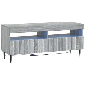 vidaXL LED телевизионен кабинет ZWOLLE 100 x 35 x 43 см Сив Сонома