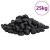 vidaXL Полирани камъчета 25 кг черни 2-5 см