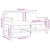 vidaXL Градински столове с възглавници, 2 бр, бели, бор масив
