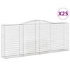 vidaXL Габионни кошници арка 25 бр 400x50x160/180см поцинковано желязо
