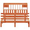 vidaXL Легло с етажерка за книги, без матрак, 150x200 см, бор масив