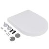 vidaXL Тоалетни седалки с плавно затваряне, 2 бр, пластмаса, бели