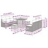 vidaXL Градински Софа Комплект със съхранение 9 pcs Бежово Полиратан