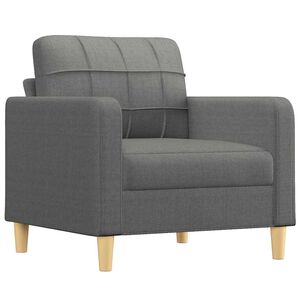 vidaXL Фотьойл, тъмносив, 60 см, плат
