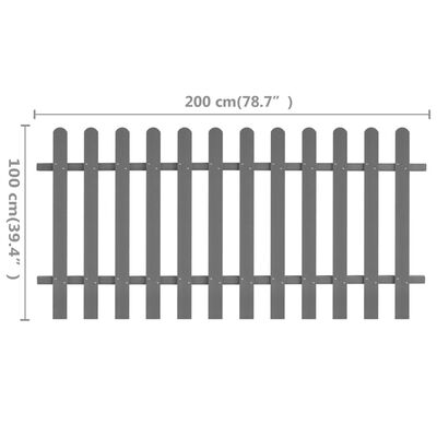 vidaXL Дъсчена ограда, WPC, 200x100 см