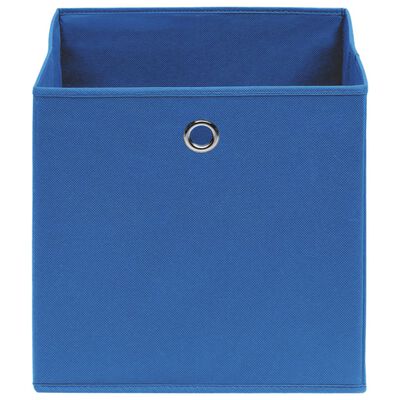 vidaXL Кутии за съхранение, 4 бр, нетъкан текстил, 28x28x28 см, сини