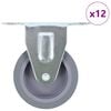 vidaXL 12 бр фиксирани колела, 75 мм