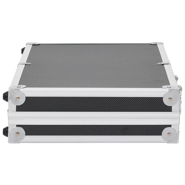 vidaXL Куфар за пистолет, алуминий, ABS, черен