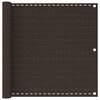 vidaXL Балконски параван, кафяв, 90x500 см, HDPE