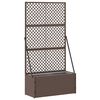 vidaXL Садово решетъчно саксийно Кафяво 70 x 30 x 135 cm Метал