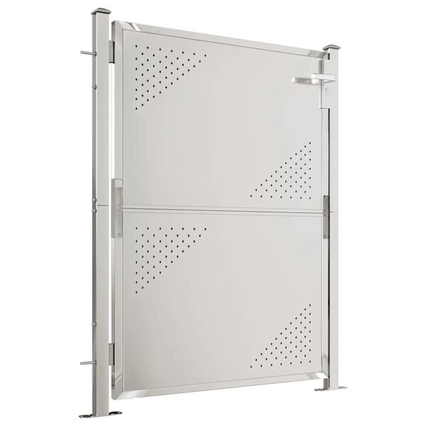 vidaXL Градинска порта 100x120 см, неръждаема стомана