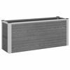 vidaXL Градинска повдигната леха Сиво 100 x 30 x 42 см WPC и алуминий