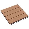 vidaXL Плочка за decking 11 бр. Тик 30 x 30 cm WPC